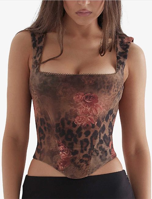 house of cb leopard print top