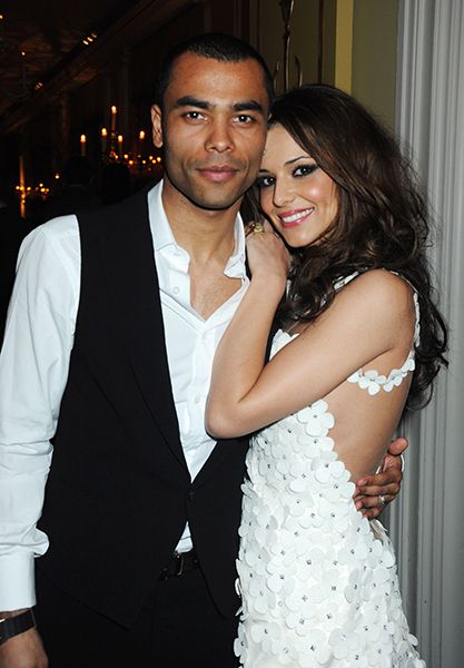 cheryl and ashley cole smiling