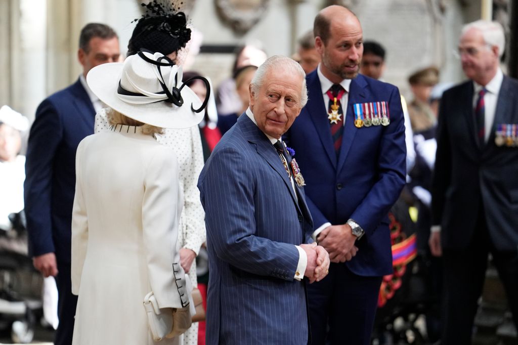 King Charles, Queen Camilla and Prince William attend a service of thanksgiving at Westminster Abbey