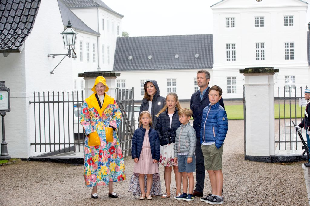 danish royals outside grasten palace