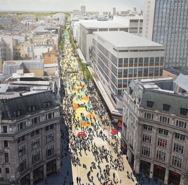 London oxford street pedestrian plans 1