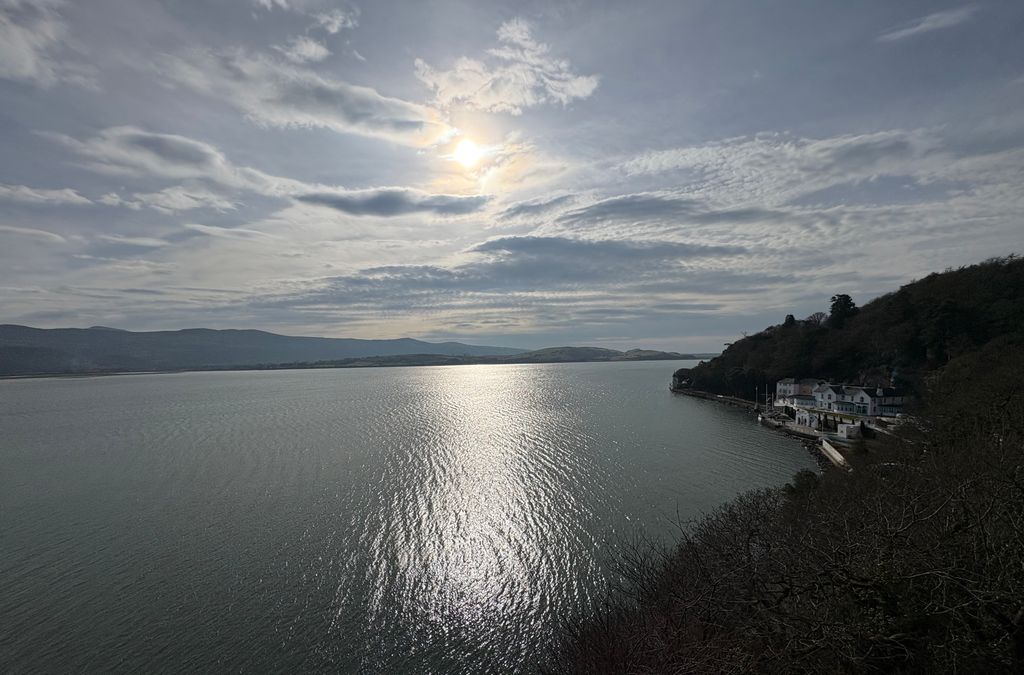 Portmeirion Hotel and the estuary
