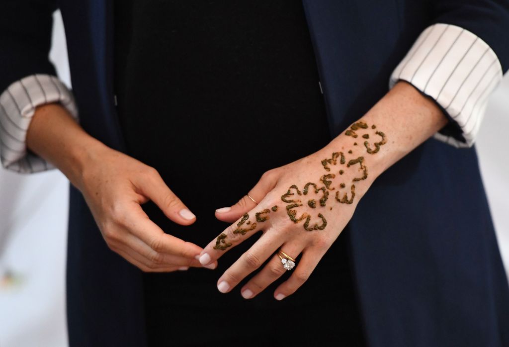 Meghan, Duchess of Sussex received a henna tattoo 