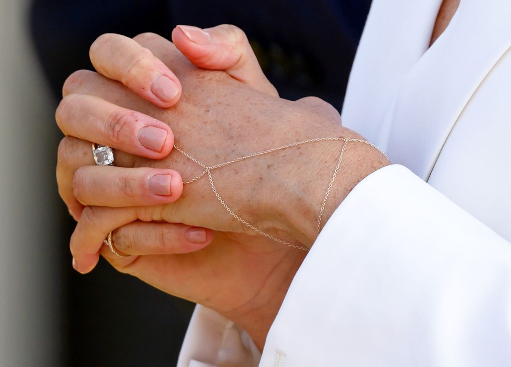 Meghan's pink-toned nude nails