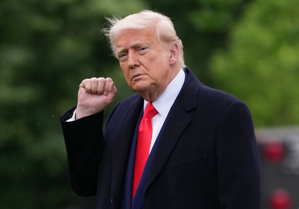 President Donald Trump departs the White House on May 22, 2025 in Washington, DC. 