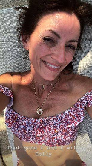 Davina McCall sunbathing St Tropez