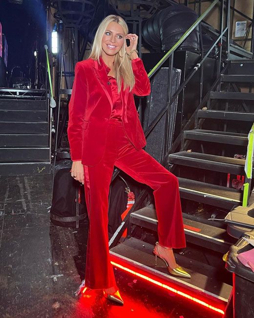 tess daly reiss red suit strictly