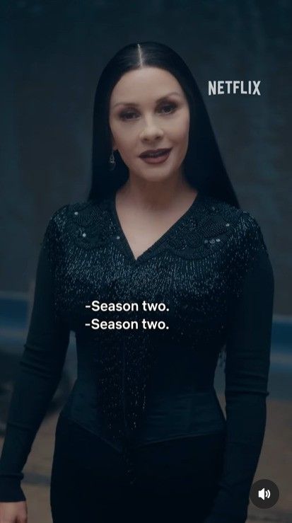 catherine zeta jones as morticia addams in wednesday season 2