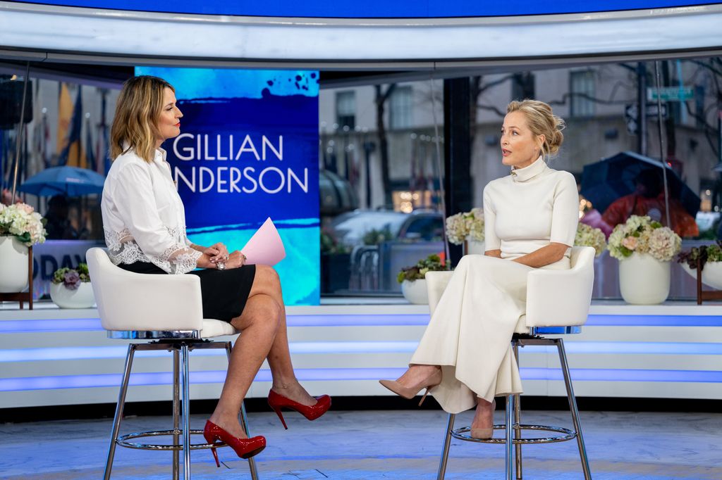 Savannah Guthrie and Gillian Anderson on The Today Show