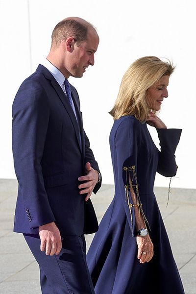 Prince William walking with Caroline Kennedy