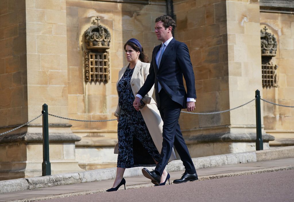 Princess Beatrice and her husband Jack outside St Geroge's Chapel