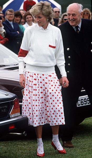 Princess Diana Wears Polka dot Socks