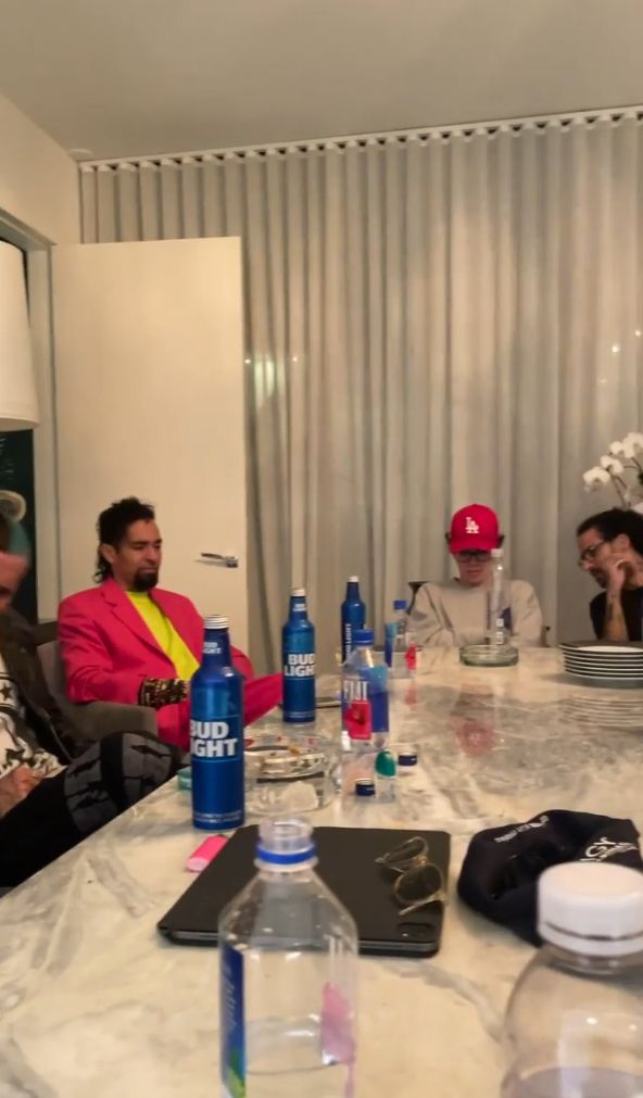 Marc Anthony's son Chase (in the red hat) hangs out with his dad in 2022 