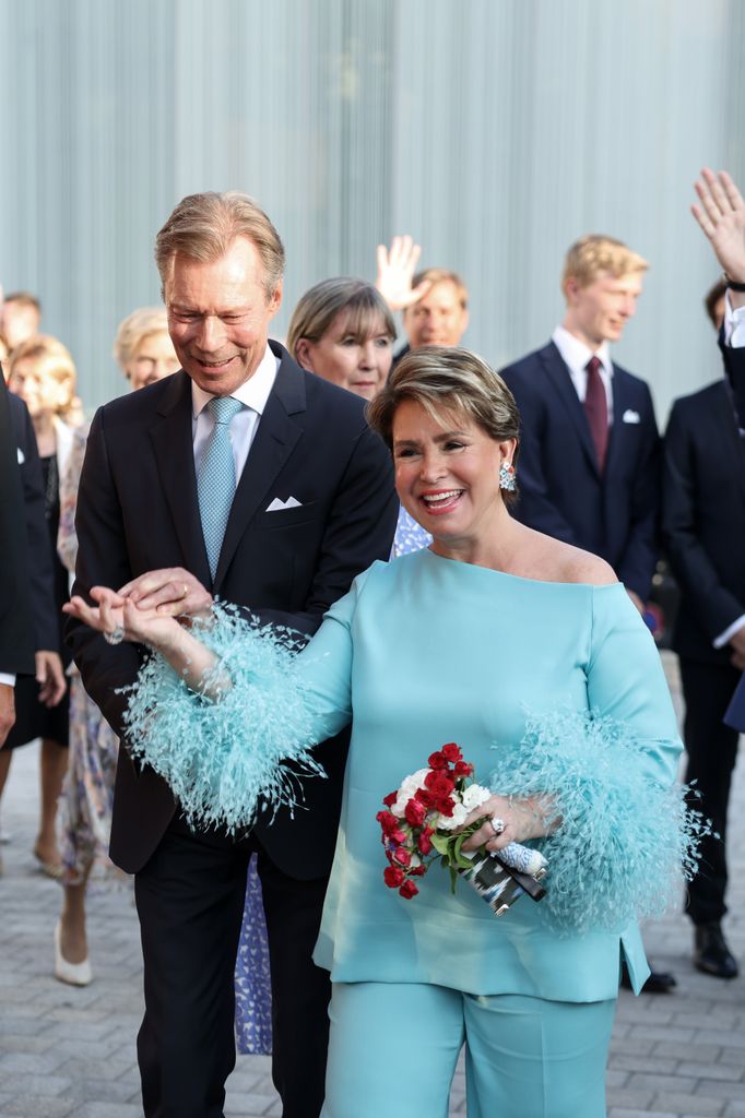 Grand duke and duchess of luxembourg smiling at silver jubilee celebrations