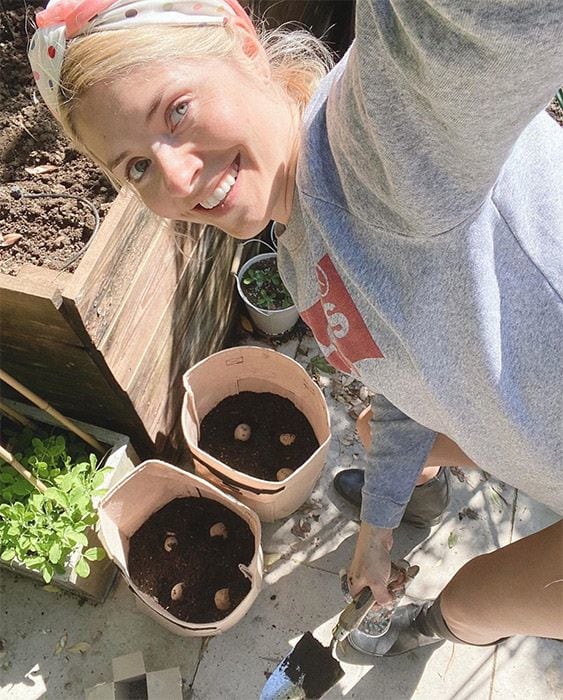 Holly Willoughby gardening