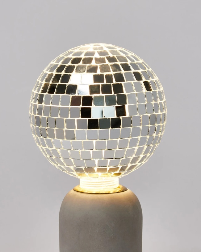 Disco Ball Silver LED Light Bulb