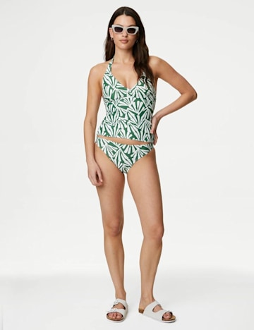 Marks and Spencer Printed Padded Halterneck Tankini 