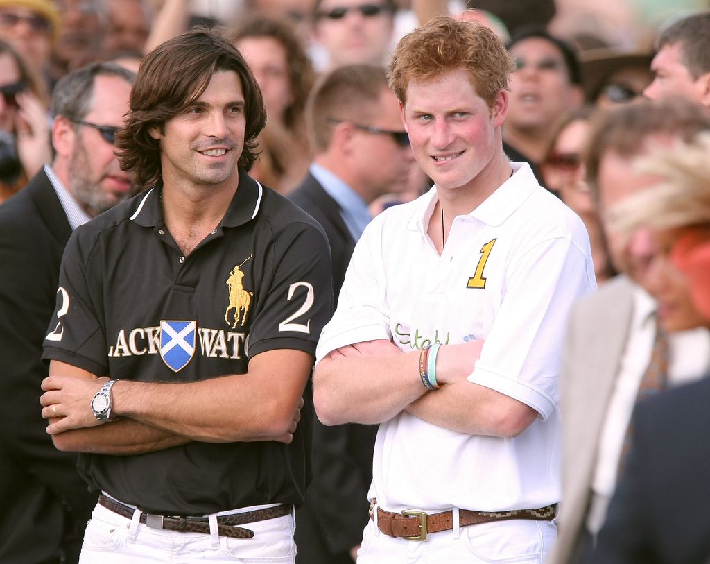 prince harry in polo gear with friend 