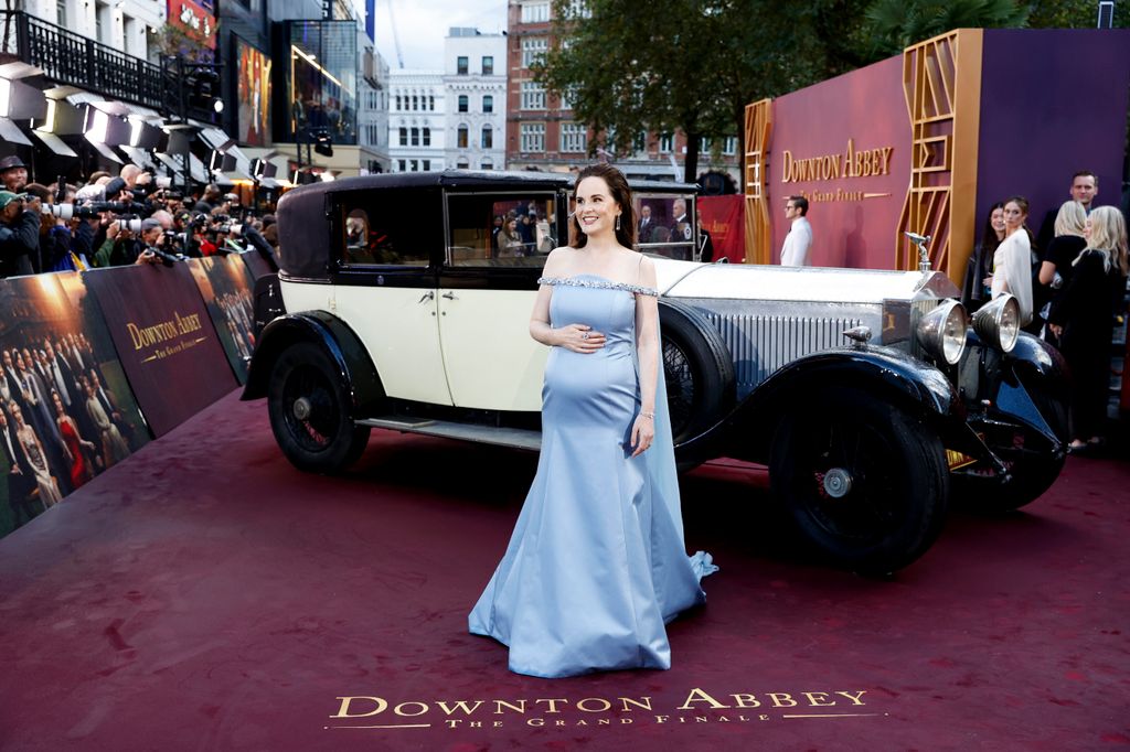 LONDON, ENGLAND - SEPTEMBER 03: Michelle Dockery attends the "Downton Abbey: The Grand Finale" world premiere at Odeon Luxe Leicester Square on September 03, 2025 in London, England. (Photo by John Phillips/Getty Images)