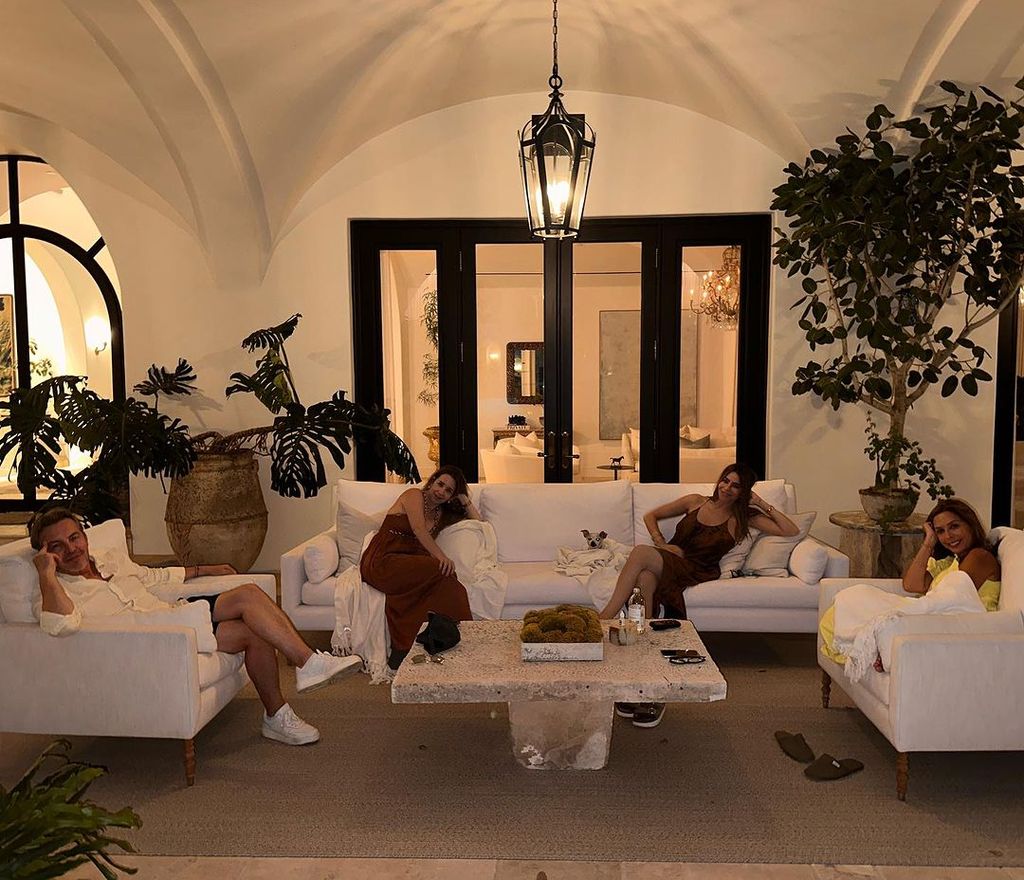 Sofia Vegara lounged with friends by the pool of her $27 million Bevery Hills home