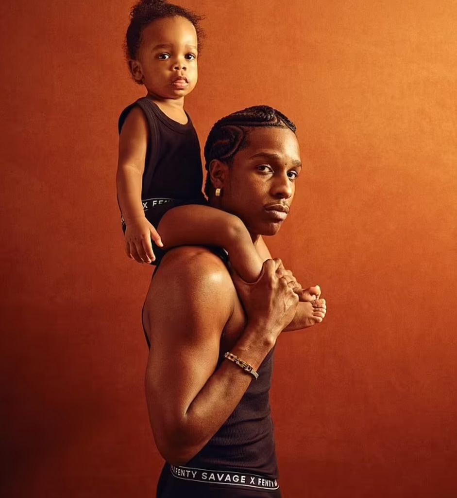 ASAP Rocky with his adorable son RZA