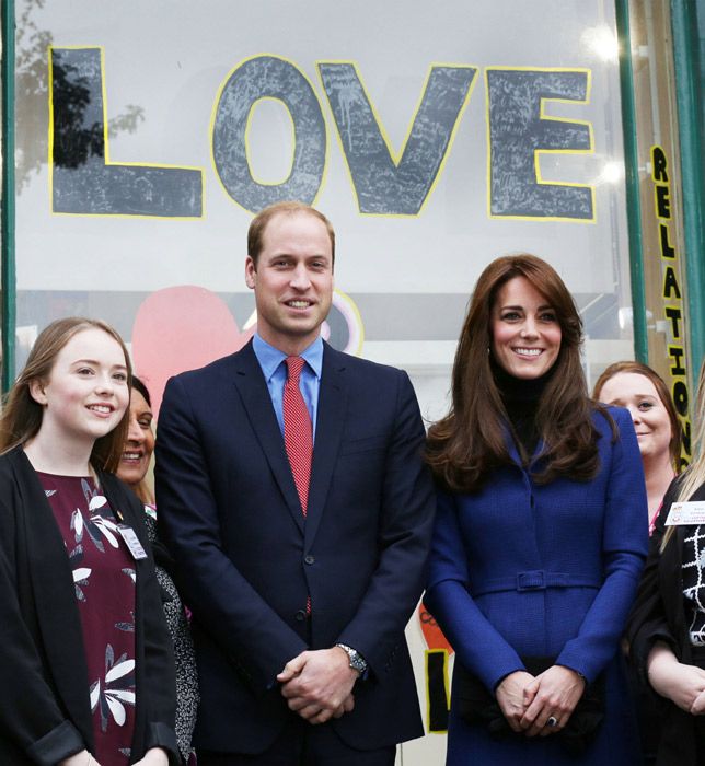 kate middleton with prince william standing up