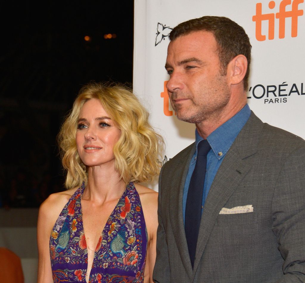 Naomi Watts and Liev Schreiber posing at the TIFF