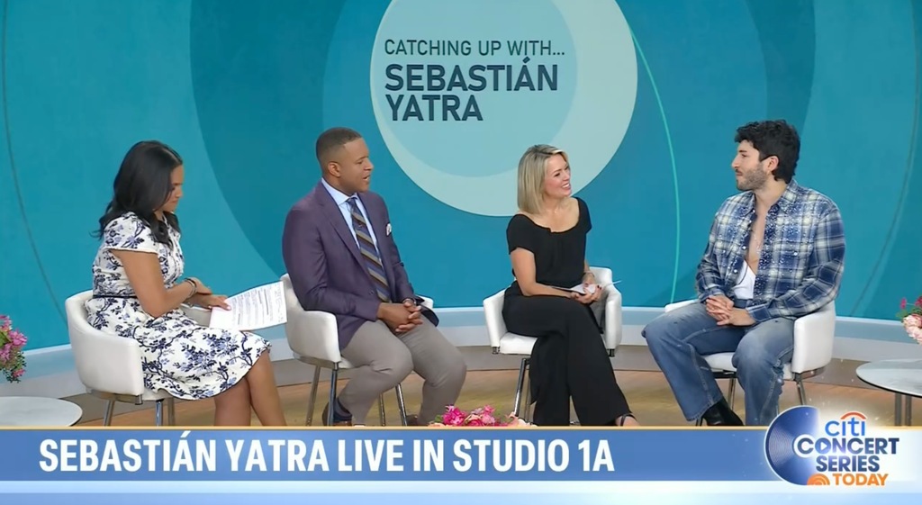 Sebastián Yatra, Dylan Dreyer, and Craig Melvin on Today Show