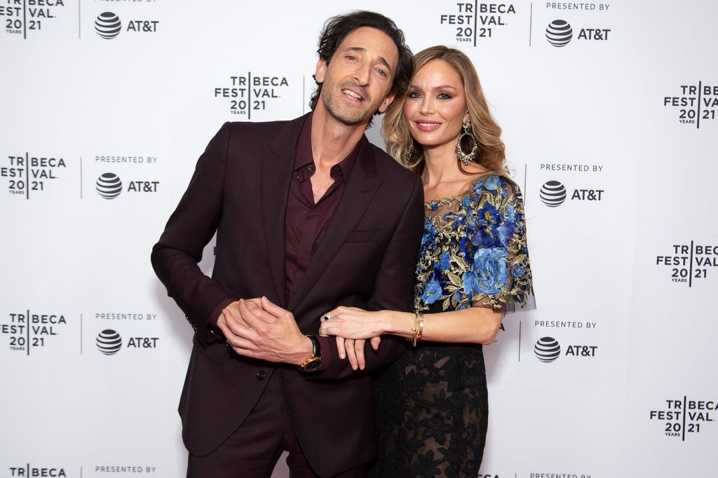 Adrien Brody and Georgina Chapman attend 'Clean' Premiere during 2021 Tribeca Festival at Brooklyn Commons at MetroTech on June 19, 2021 in New York City