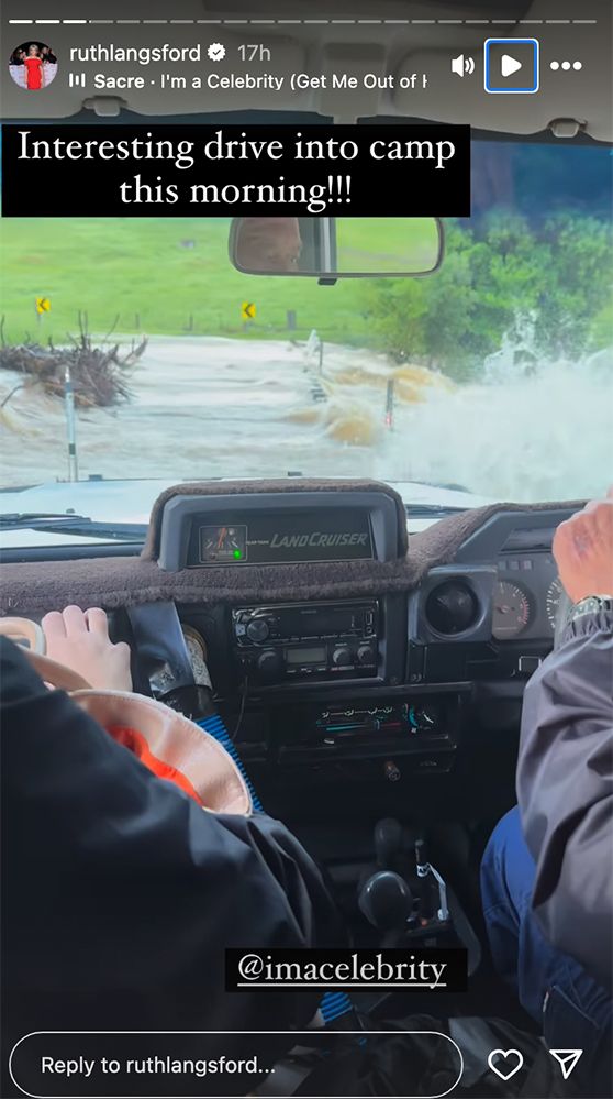 Ruth Langsford's water-logged drive to camp