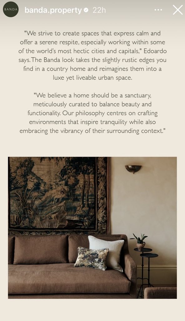 Edoardo's signature interior style revealed