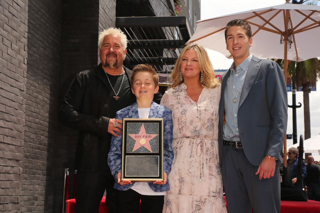 Guy Fieri, Ryder Fieri, Lori Fieri, Hunter Fieri at the the Hollywood Walk of Fame, Los Angeles on 22 May 2019
