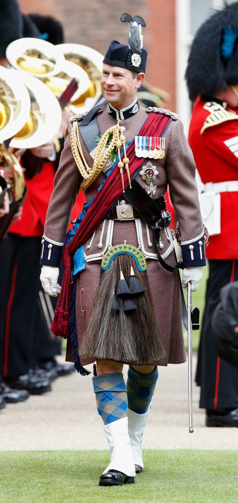 Prince Edward wearing a kilt to Founder's Day parade 2017