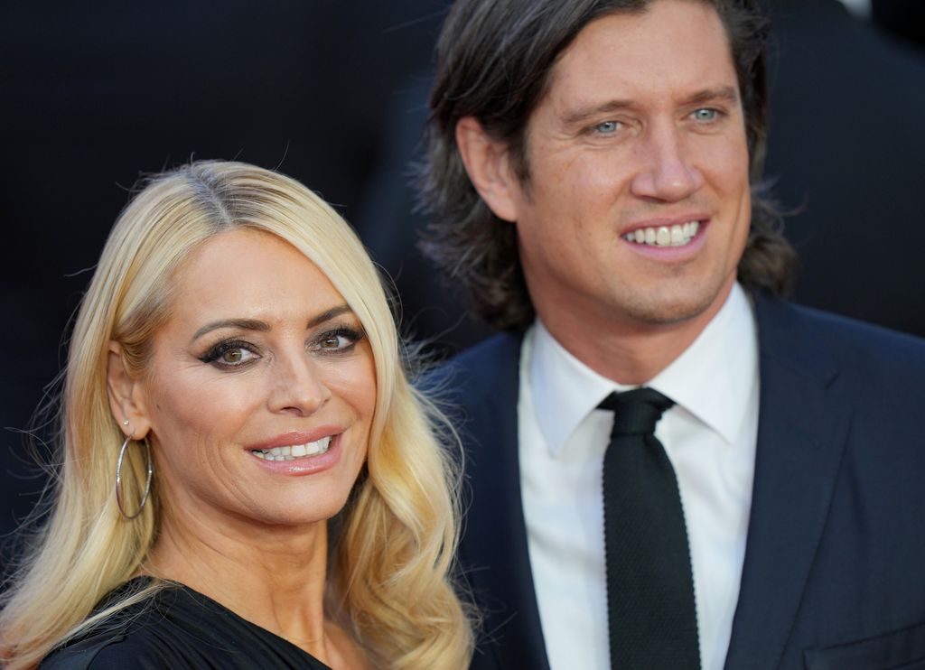 Tess Daly an black dress and Vernon Kay in suit