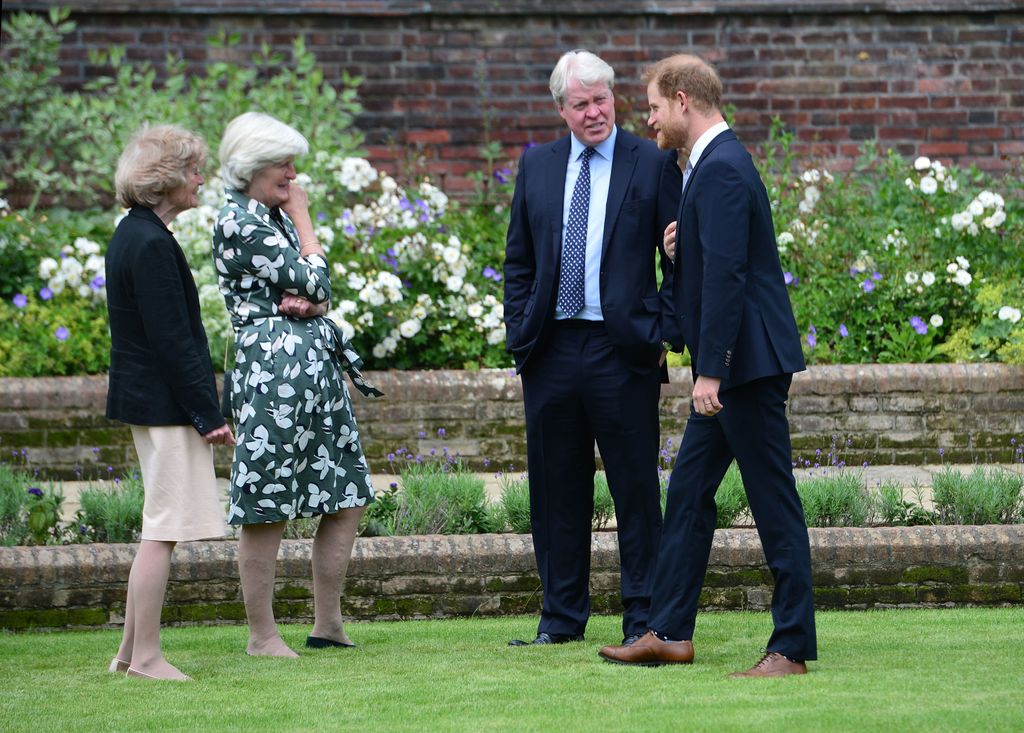 Harry with his aunts Sarah and Jane, and uncle Charles Spencer