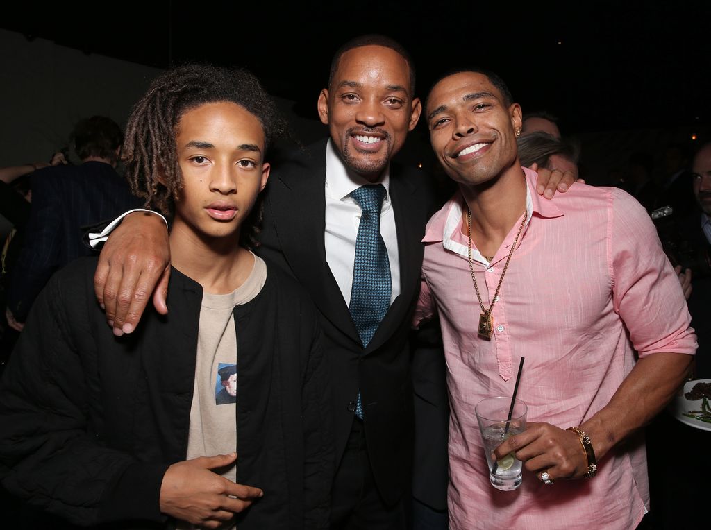 Jaden Smith, Will Smith and Caleeb Pinkett attend the after party for a screening Of Columbia Pictures' "Concussion" on November 23, 2015 in Westwood, California