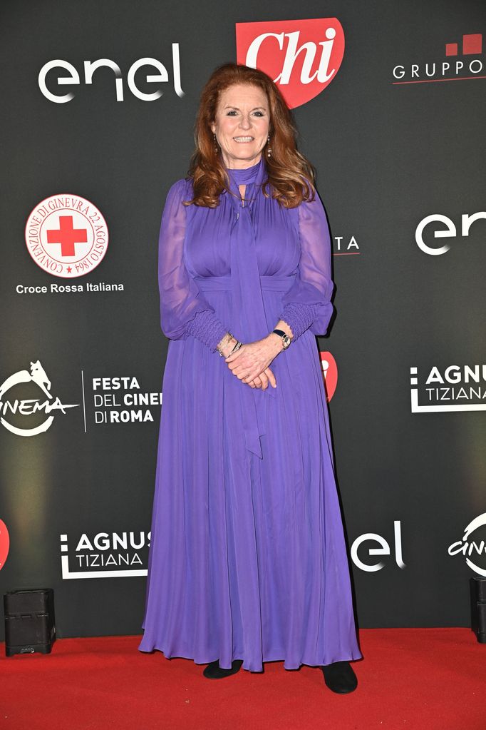 Sarah Ferguson purple dress
