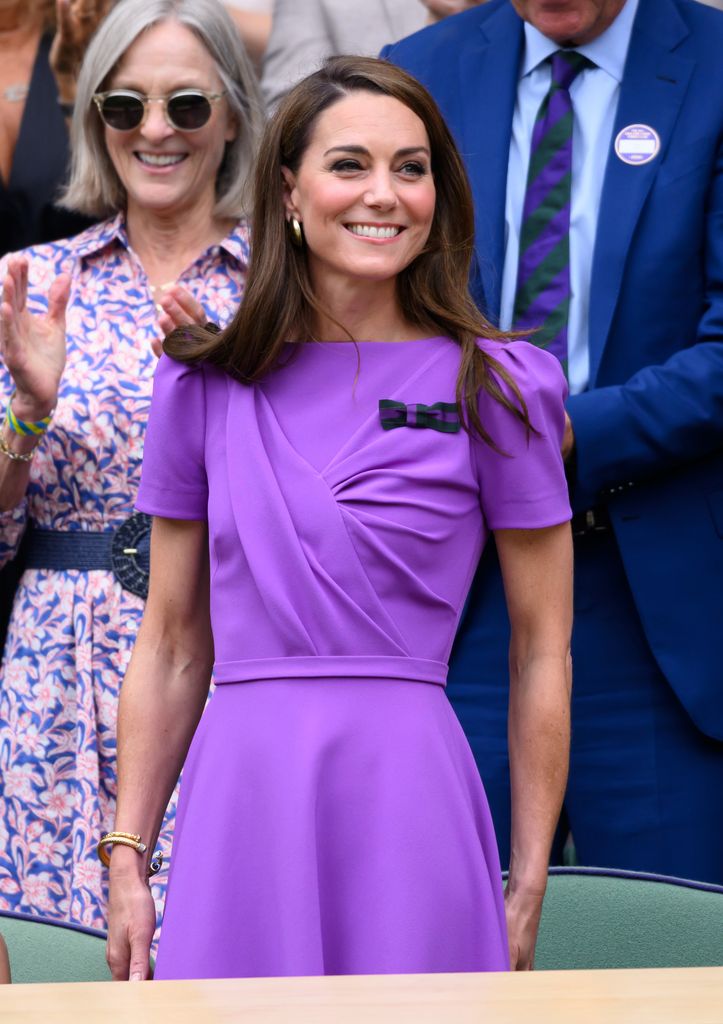 Kate Middleton wearing purple dress