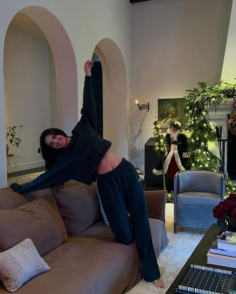 Kendall lounges around at home