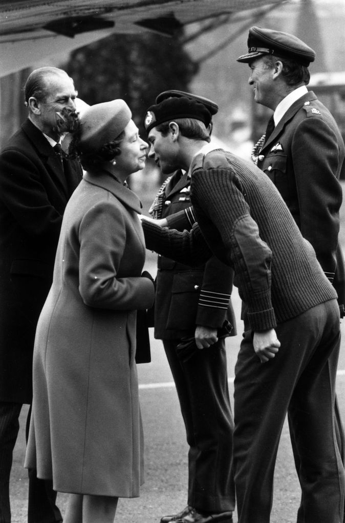 Prince Edward kissing the Queen on the cheek