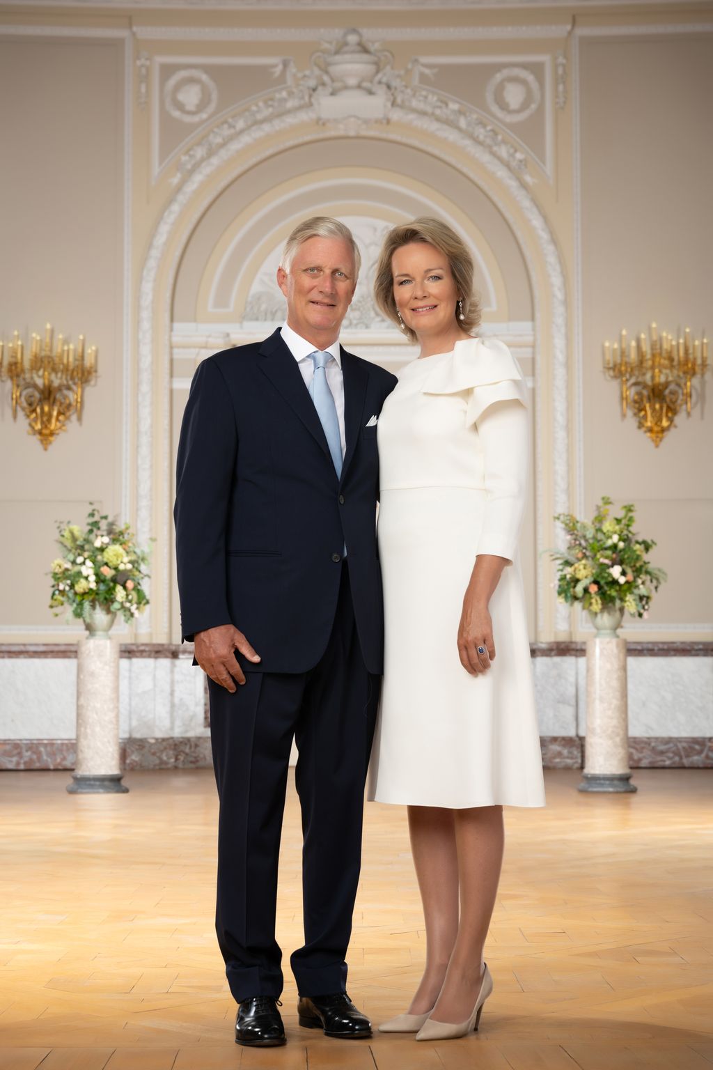 King Philippe and Queen Mathilde portrait