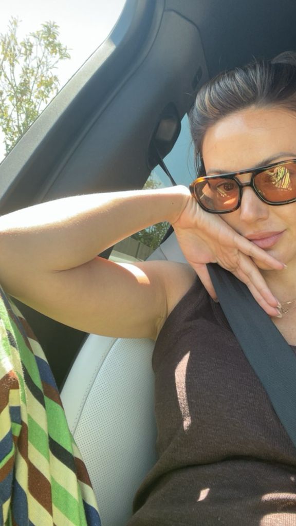 michelle keegan taking selfie in retro outfit 