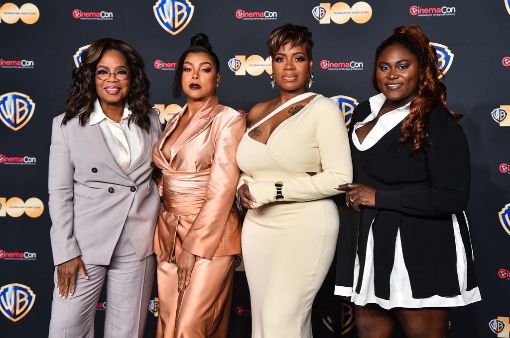 Oprah Winfrey, Taraji P. Henson, Fantasia Barrino and Danielle Brooks attend the State of the Industry and Warner Bros. Pictures Presentation during CinemaCon on April 25, 2023