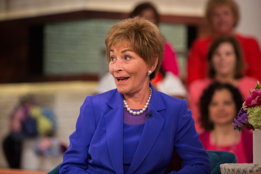 judge judy wearing blue suit 