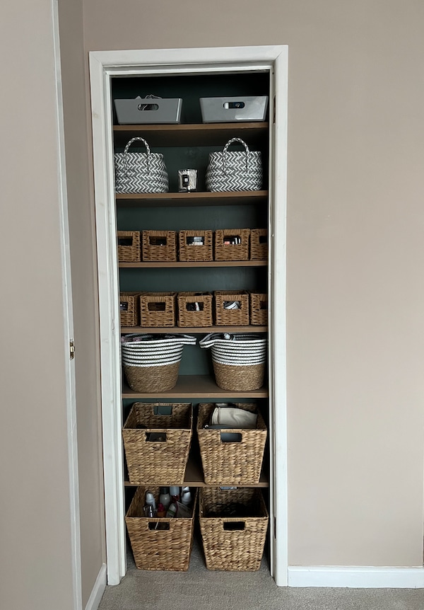 shelves inside cupboard
