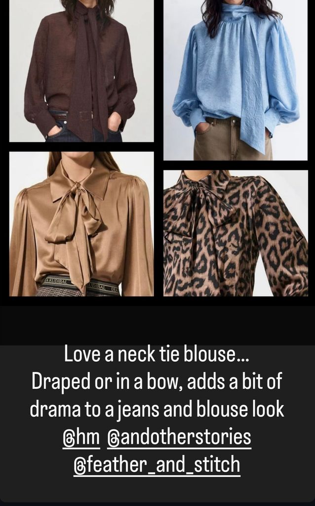 Annie revealed she loves the pussy bow blouse look