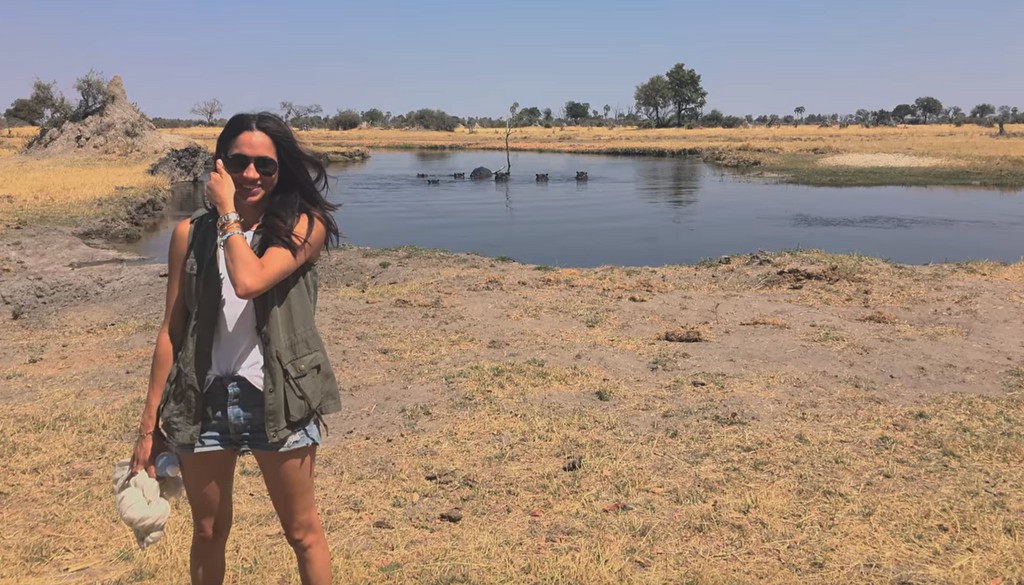 meghan markle in shorts in africa