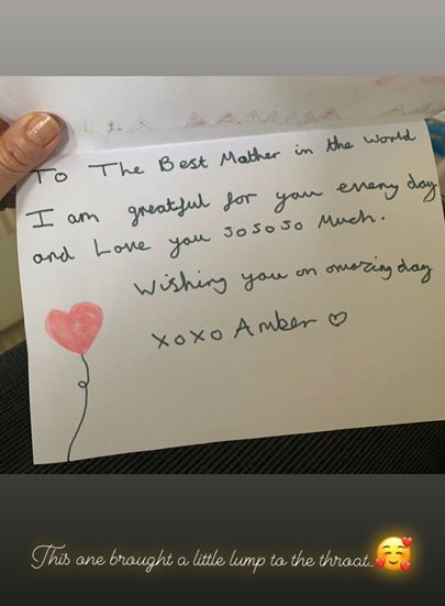 tess daly daughter amber note