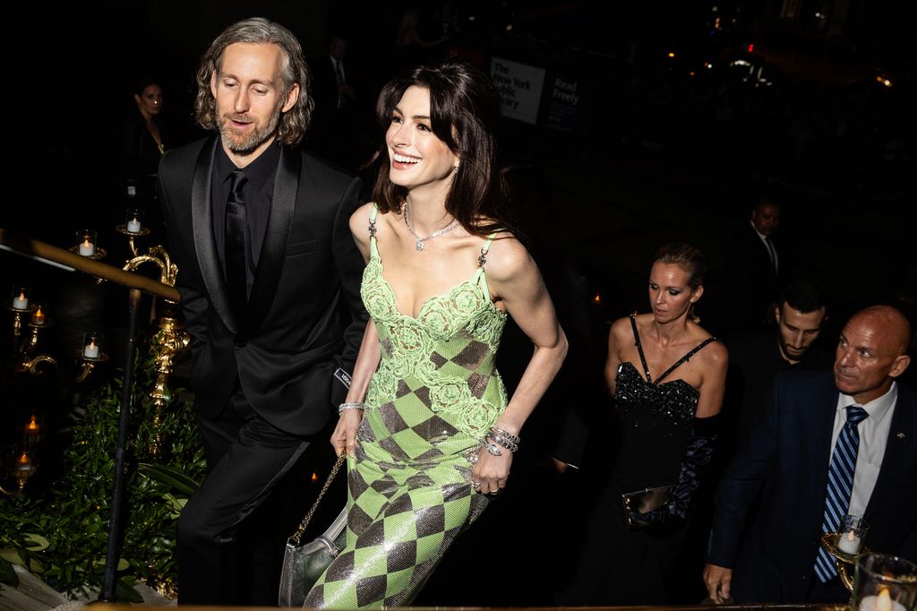 Adam Shulman and Anne Hathaway in 2023