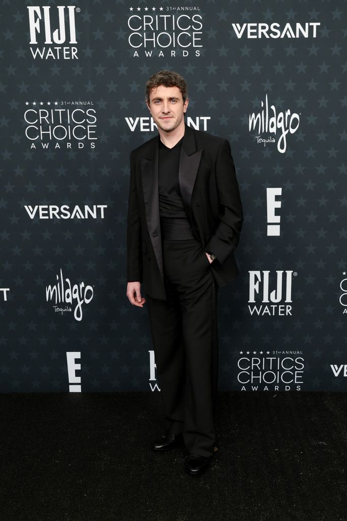 Paul Mescal attends the 31st Annual Critics Choice Awards at Barker Hangar on January 04, 2026 in Santa Monica, California
